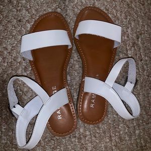White sandals